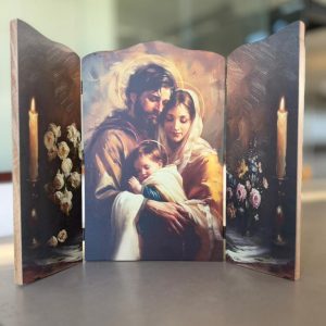 Bring Home the Holy Family â€” Large Wooden Triptych
