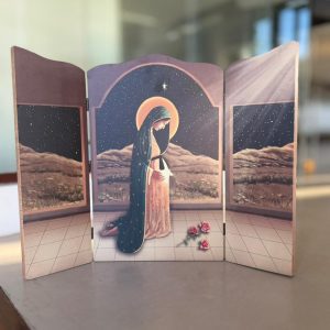 Light of the World â€” Large Mother & Child Wooden Triptych